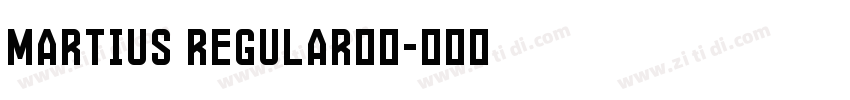 Martius Regular字体字体转换